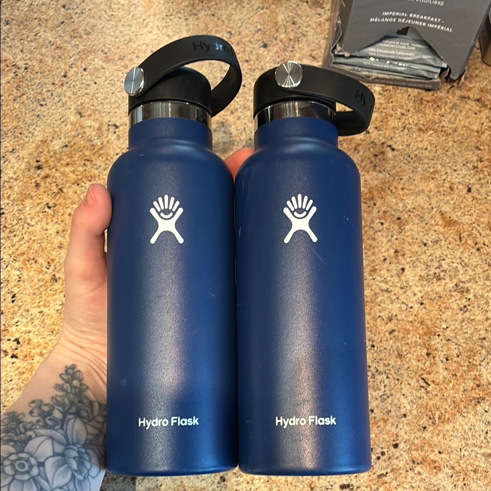Hydro Flask Blue Water Bottles